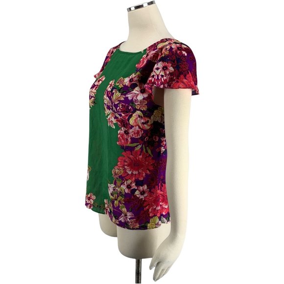 Ann Taylor 4 Floral Blouse Flowers Career Business - Picture 2 of 7